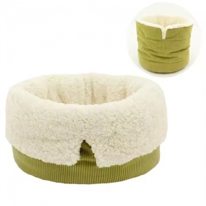 Adjustable corduroy pet deep sleep bed - self-heating pet bed