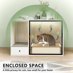 Cat Litter Box Enclosure Cat Cabinet For Large Cats